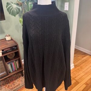 Time and Tru Black Turtleneck Sweater